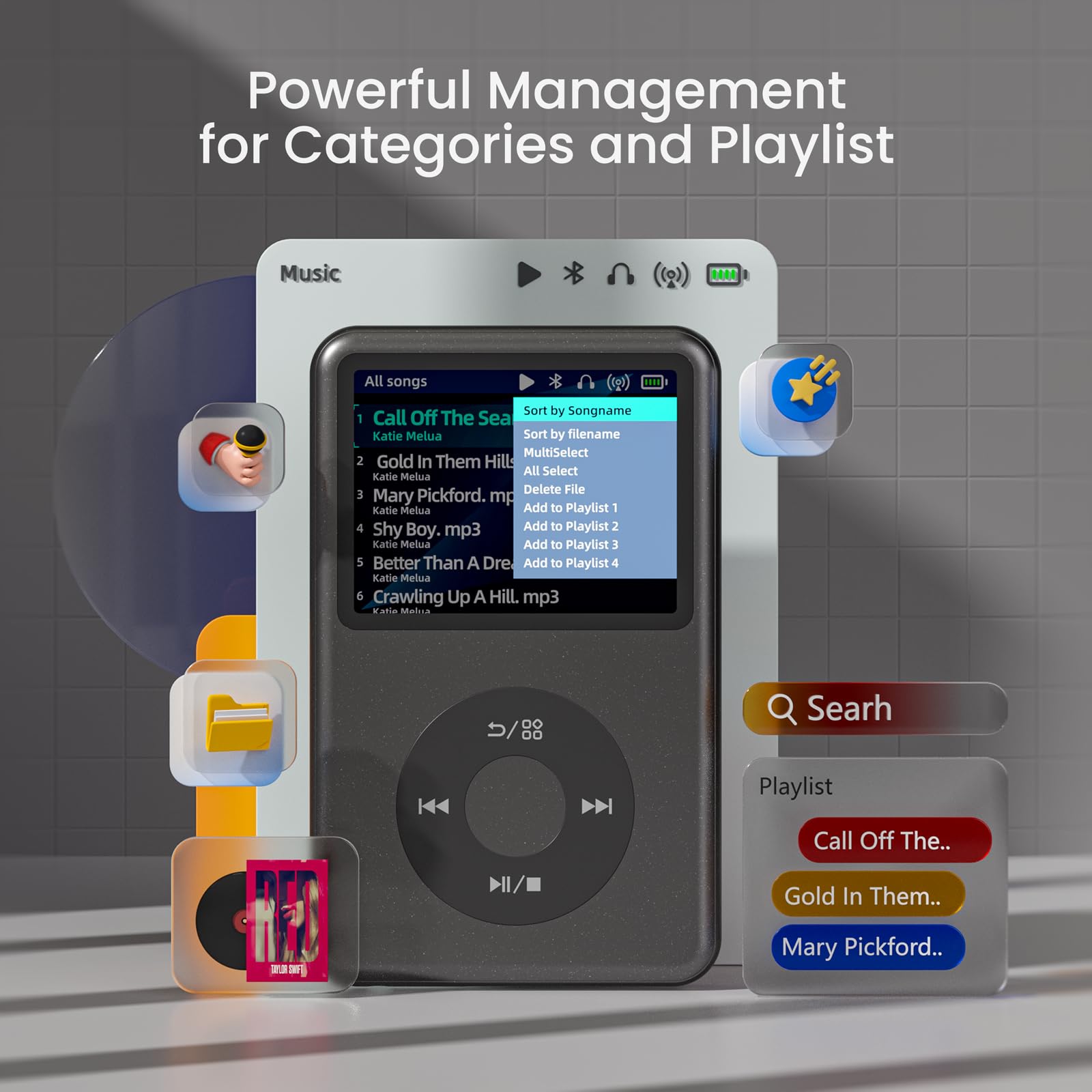 Amazon.com: Mp3 Player with Bluetooth Y1 128G Innioasis Digital